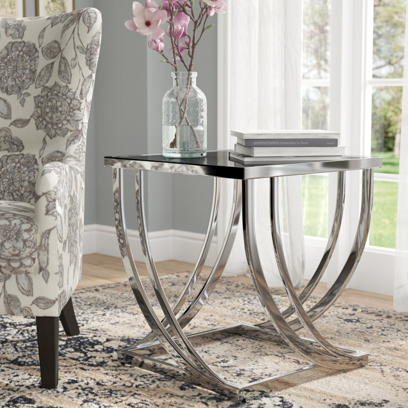 Wade Logan® Lucio Arch Curved Sculptural End Table & Reviews Wayfair